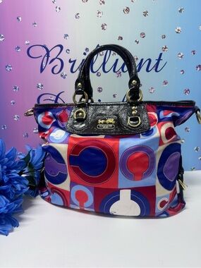 RETRO COACH OP ART TOTE BAG